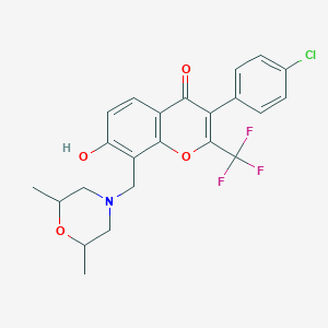 molecular formula C23H21ClF3NO4 B7774596 C23H21ClF3NO4 