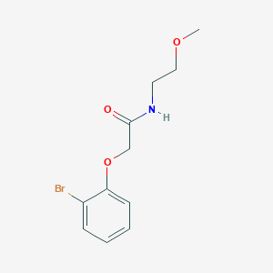 molecular formula C11H14BrNO3 B7774623 2-(2-bromophenoxy)-N-(2-methoxyethyl)acetamide 