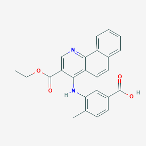 molecular formula C24H20N2O4 B7774624 3-{[3-(Ethoxycarbonyl)benzo[h]quinolin-4-yl]amino}-4-methylbenzoic acid 
