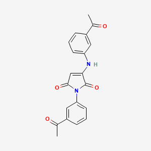 molecular formula C20H16N2O4 B7774657 3-(3-Acetylanilino)-1-(3-acetylphenyl)pyrrole-2,5-dione 