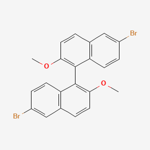 molecular formula C22H16Br2O2 B7774716 (S)-6,6'-Dibromo-2,2'-dimethoxy-1,1'-binaphthalene CAS No. 74866-27-6