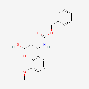 molecular formula C18H19NO5 B7774733 3-(((Benzyloxy)carbonyl)amino)-3-(3-methoxyphenyl)propanoic acid 