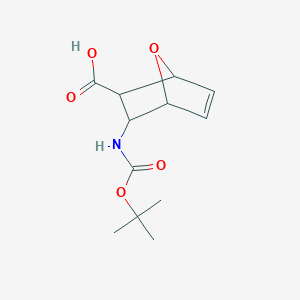 molecular formula C12H17NO5 B7774761 3-[(Tert-butoxycarbonyl)amino]-7-oxabicyclo[2.2.1]hept-5-ene-2-carboxylic acid 
