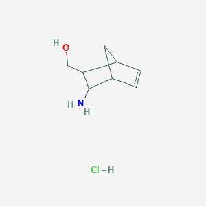 molecular formula C8H14ClNO B7774762 (3-Amino-2-bicyclo[2.2.1]hept-5-enyl)methanol;hydrochloride 