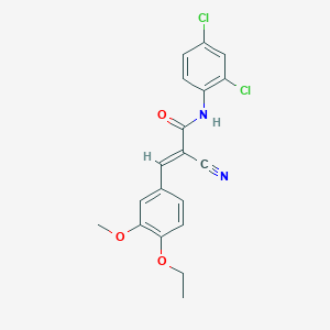 (E)-2-cyano-N-(2,4-dichlorophenyl)-3-(4-ethoxy-3-methoxyphenyl)prop-2-enamide