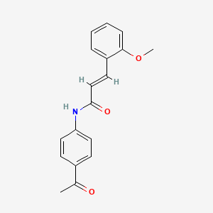 molecular formula C18H17NO3 B7774806 (2E)-N-(4-acetylphenyl)-3-(2-methoxyphenyl)prop-2-enamide 