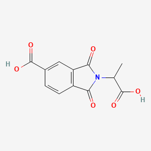 molecular formula C12H9NO6 B7774874 2-(1-carboxyethyl)-1,3-dioxo-2,3-dihydro-1H-isoindole-5-carboxylic acid 