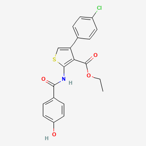 molecular formula C20H16ClNO4S B7774890 Ethyl 4-(4-chlorophenyl)-2-(4-hydroxybenzamido)thiophene-3-carboxylate 