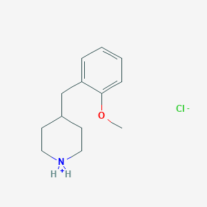 molecular formula C13H20ClNO B7774936 4-[(2-Methoxyphenyl)methyl]piperidin-1-ium;chloride 