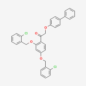 molecular formula C34H26Cl2O4 B7775014 2-(Biphenyl-4-yloxy)-1-{2,4-bis[(2-chlorobenzyl)oxy]phenyl}ethanone 