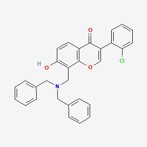 molecular formula C30H24ClNO3 B7775071 3-(2-Chlorophenyl)-8-[(dibenzylamino)methyl]-7-hydroxychromen-4-one 