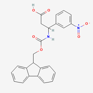 molecular formula C24H20N2O6 B7775097 3-((((9H-Fluoren-9-yl)methoxy)carbonyl)amino)-3-(3-nitrophenyl)propanoic acid 