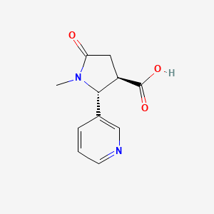 molecular formula C11H12N2O3 B7775160 (2R,3R)-1-methyl-5-oxo-2-(pyridin-3-yl)pyrrolidine-3-carboxylic acid 