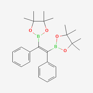 molecular formula C26H34B2O4 B7775255 (Z)-1,2-Diphenyl-1,2-bis(4,4,5,5-tetramethyl-1,3,2-dioxaborolan-2-yl)ethene 