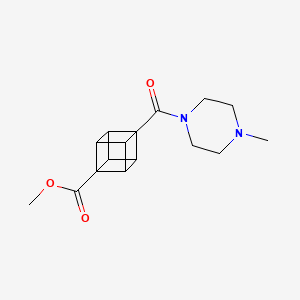 molecular formula C16H20N2O3 B7775268 methyl (2r,3R,4s,5S)-4-(4-methylpiperazine-1-carbonyl)cubane-1-carboxylate 