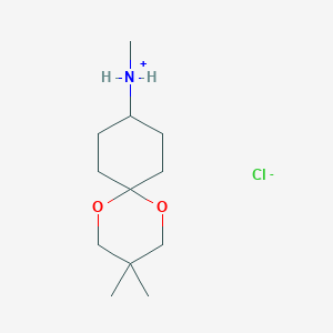 molecular formula C12H24ClNO2 B7775272 (3,3-Dimethyl-1,5-dioxaspiro[5.5]undecan-9-yl)-methylazanium;chloride 