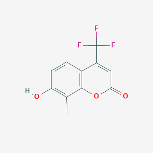molecular formula C11H7F3O3 B7775299 7-羟基-8-甲基-4-(三氟甲基)-2H-色烯-2-酮 CAS No. 82747-40-8