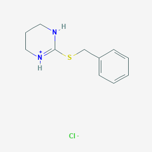 molecular formula C11H15ClN2S B7775306 2-Benzylsulfanyl-1,4,5,6-tetrahydropyrimidin-3-ium;chloride 