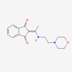 molecular formula C17H20N2O3 B7775364 2-[1-(2-morpholin-4-ylethylamino)ethylidene]indene-1,3-dione 