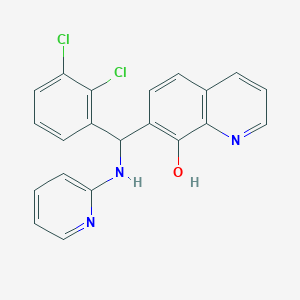 molecular formula C21H15Cl2N3O B7775380 7-[(2,3-Dichlorophenyl)(pyridin-2-ylamino)methyl]quinolin-8-ol 
