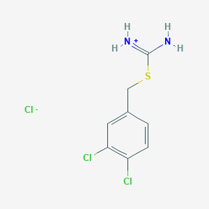 molecular formula C8H9Cl3N2S B7775548 Amino[(3,4-dichlorobenzyl)sulfanyl]methaniminium chloride 