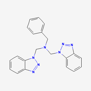 molecular formula C21H19N7 B7775577 Bis(1H-1,2,3-benzotriazol-1-ylmethyl)(benzyl)amine 