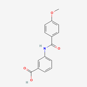molecular formula C15H13NO4 B7775590 3-[(4-Methoxybenzoyl)amino]benzoic acid 
