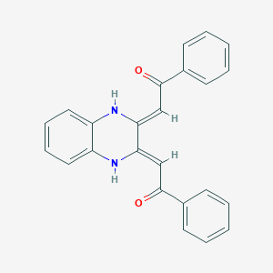 (2Z)-2-[(3Z)-3-phenacylidene-1,4-dihydroquinoxalin-2-ylidene]-1-phenylethanone