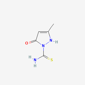 molecular formula C5H7N3OS B7775676 3-methyl-5-oxo-2,5-dihydro-1H-pyrazole-1-carbothioamide CAS No. 5325-86-0