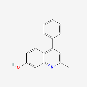 molecular formula C16H13NO B7775758 2-Methyl-4-phenylquinolin-7-ol CAS No. 5662-69-1