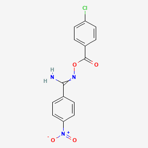 molecular formula C14H10ClN3O4 B7775773 [[Amino-(4-nitrophenyl)methylidene]amino] 4-chlorobenzoate 