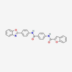 N-[4-[[4-(1,3-benzoxazol-2-yl)phenyl]carbamoyl]phenyl]-1-benzofuran-2-carboxamide