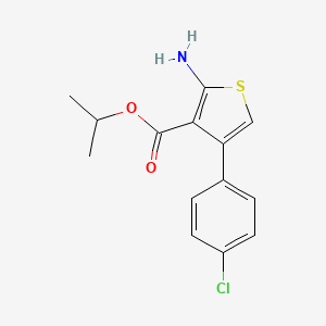 molecular formula C14H14ClNO2S B7775859 Isopropyl 2-amino-4-(4-chlorophenyl)thiophene-3-carboxylate CAS No. 6131-15-3