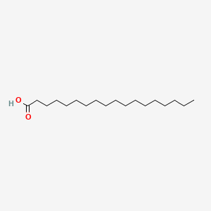 molecular formula C18H36O2<br>CH3(CH2)16COOH<br>C18H36O2<br>CH3(CH2)16COOH B7775968 Stearic Acid CAS No. 68937-76-8