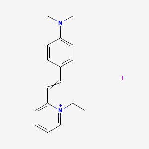 molecular formula C17H21IN2 B7775981 Pyridinium, 2-[2-[4-(dimethylamino)phenyl]ethenyl]-1-ethyl-, iodide 