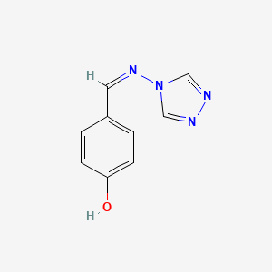 molecular formula C9H8N4O B7776016 4-[(1Z)-[(4H-1,2,4-triazol-4-yl)imino]methyl]phenol 