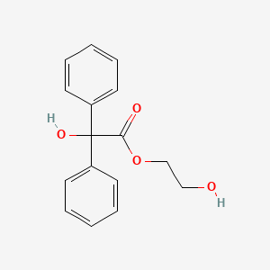 molecular formula C16H16O4 B7776022 2-Hydroxyethyl hydroxy(diphenyl)acetate 
