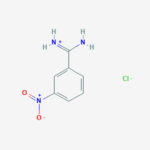 molecular formula C7H8ClN3O2 B7776033 BENZAMIDINE, m-NITRO-, HYDROCHLORIDE 
