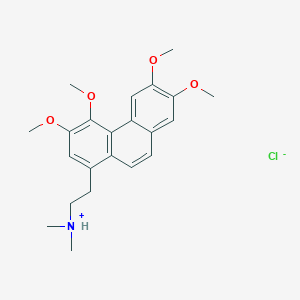 molecular formula C22H28ClNO4 B7776092 Dimethyl-[2-(3,4,6,7-tetramethoxyphenanthren-1-yl)ethyl]azanium;chloride 
