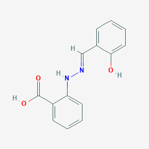 molecular formula C14H12N2O3 B7776104 2-[(2E)-2-(2-hydroxybenzylidene)hydrazinyl]benzoic acid 