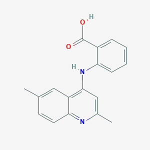 molecular formula C18H16N2O2 B7776142 2-[(2,6-Dimethylquinolin-4-yl)amino]benzoic acid 