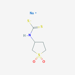 molecular formula C5H8NNaO2S3 B7776146 sodium;N-(1,1-dioxothiolan-3-yl)carbamodithioate 