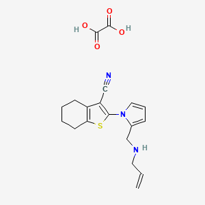 molecular formula C19H21N3O4S B7776162 2-{2-[(Prop-2-en-1-ylamino)methyl]-1H-pyrrol-1-yl}-4,5,6,7-tetrahydro-1-benzothiophene-3-carbonitrile (C2H2O4) 