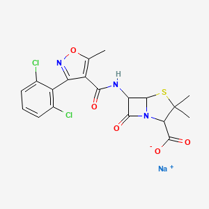 sodium;6-[[3-(2,6-dichlorophenyl)-5-methyl-1,2-oxazole-4-carbonyl]amino]-3,3-dimethyl-7-oxo-4-thia-1-azabicyclo[3.2.0]heptane-2-carboxylate