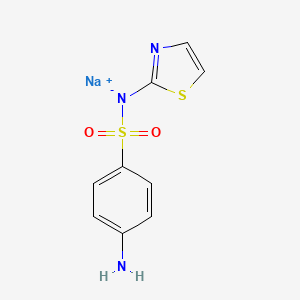 molecular formula C9H8N3NaO2S2 B7776374 sodium;(4-aminophenyl)sulfonyl-(1,3-thiazol-2-yl)azanide 