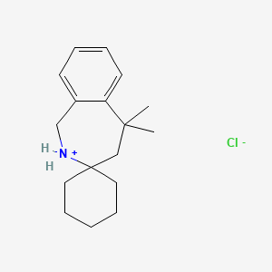 molecular formula C17H26ClN B7776385 5,5-dimethylspiro[2,4-dihydro-1H-2-benzazepin-2-ium-3,1'-cyclohexane];chloride 