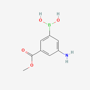 molecular formula C8H10BNO4 B7776426 (3-Amino-5-methoxycarbonylphenyl)boronic acid 