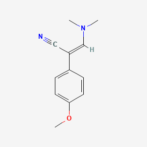 molecular formula C12H14N2O B7776498 (Z)-3-(dimethylamino)-2-(4-methoxyphenyl)prop-2-enenitrile 