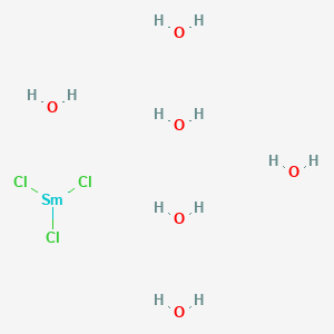 molecular formula Cl3H12O6Sm B077765 Samarium(III) chloride hexahydrate CAS No. 13465-55-9