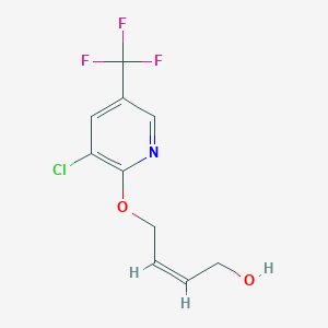 molecular formula C10H9ClF3NO2 B7776501 (2Z)-4-{[3-chloro-5-(trifluoromethyl)pyridin-2-yl]oxy}but-2-en-1-ol 